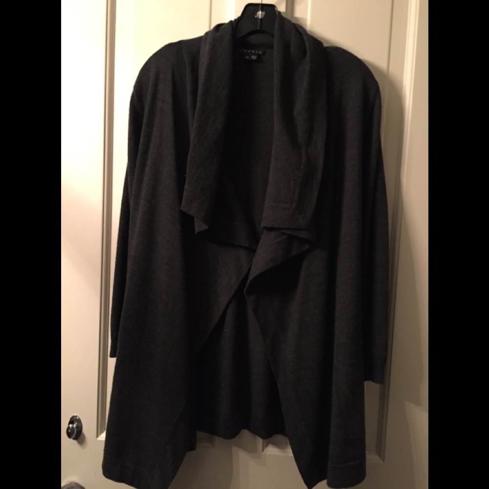 Theory grey cardigan sweater XS